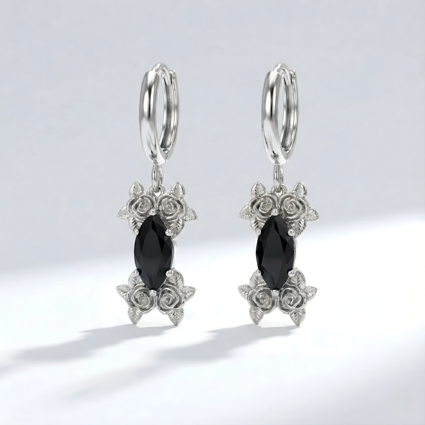 Markiz Garnet Gül Küpe (Tüm Taş ve Maden Seçenekleri)