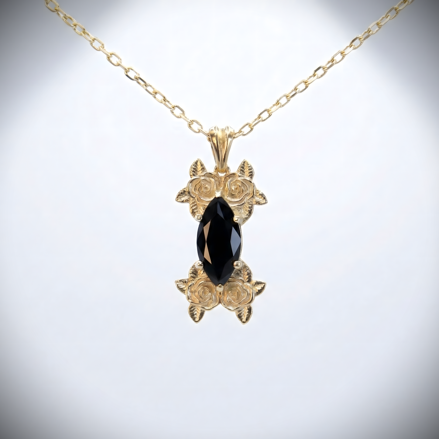 Moissanite Gold Plated 925 Silver Necklace