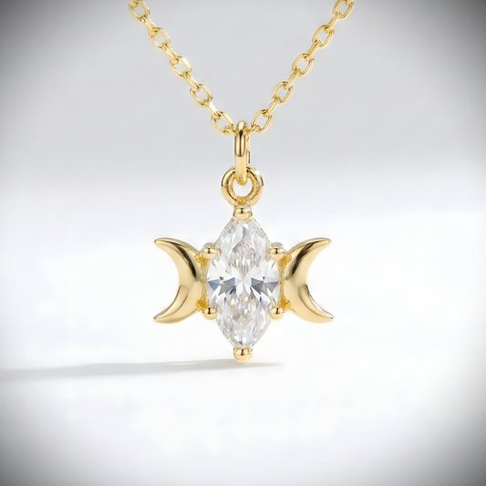 Marquise Amethyst 925 Silver Necklace