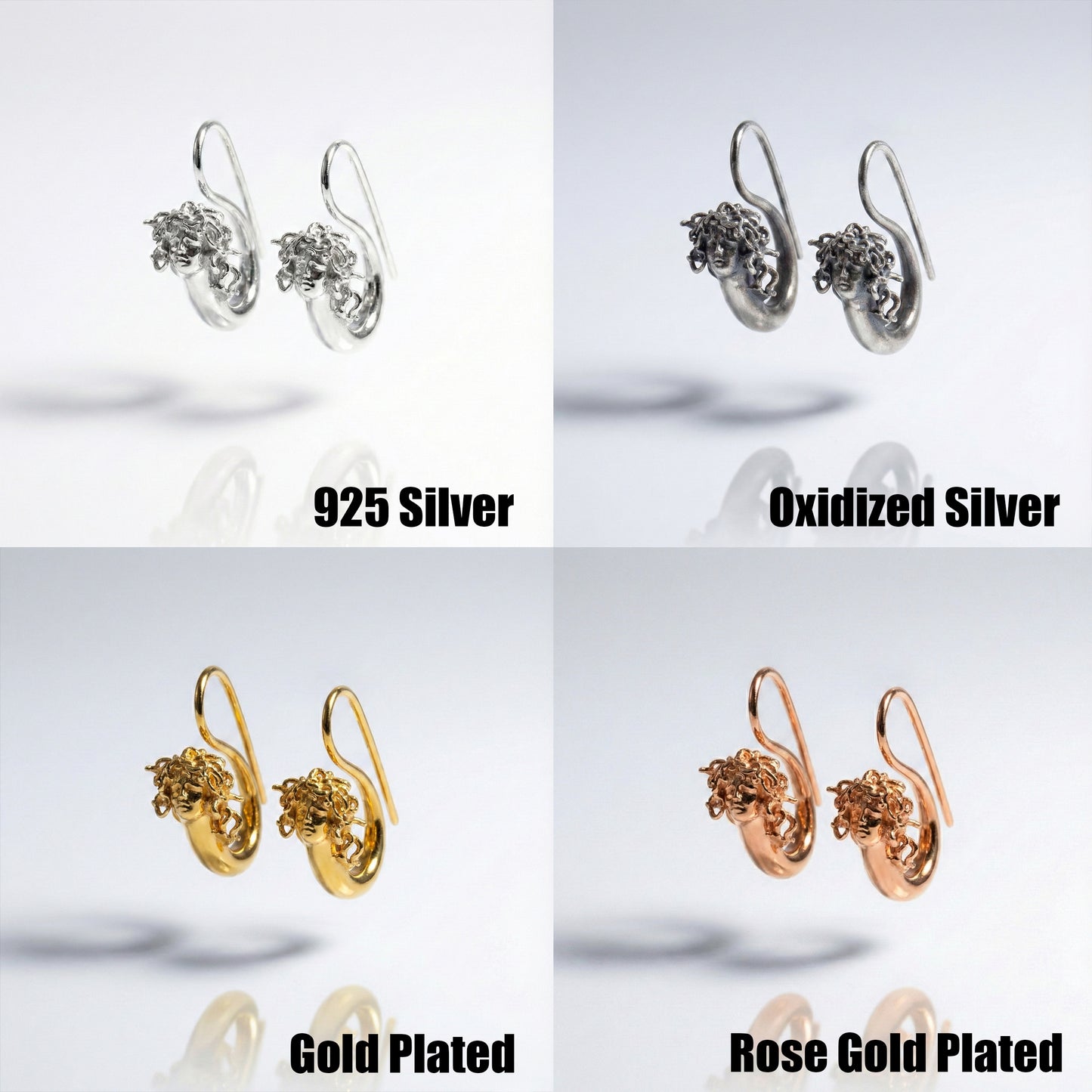 925 Silver Earring with Drop Jade Stone