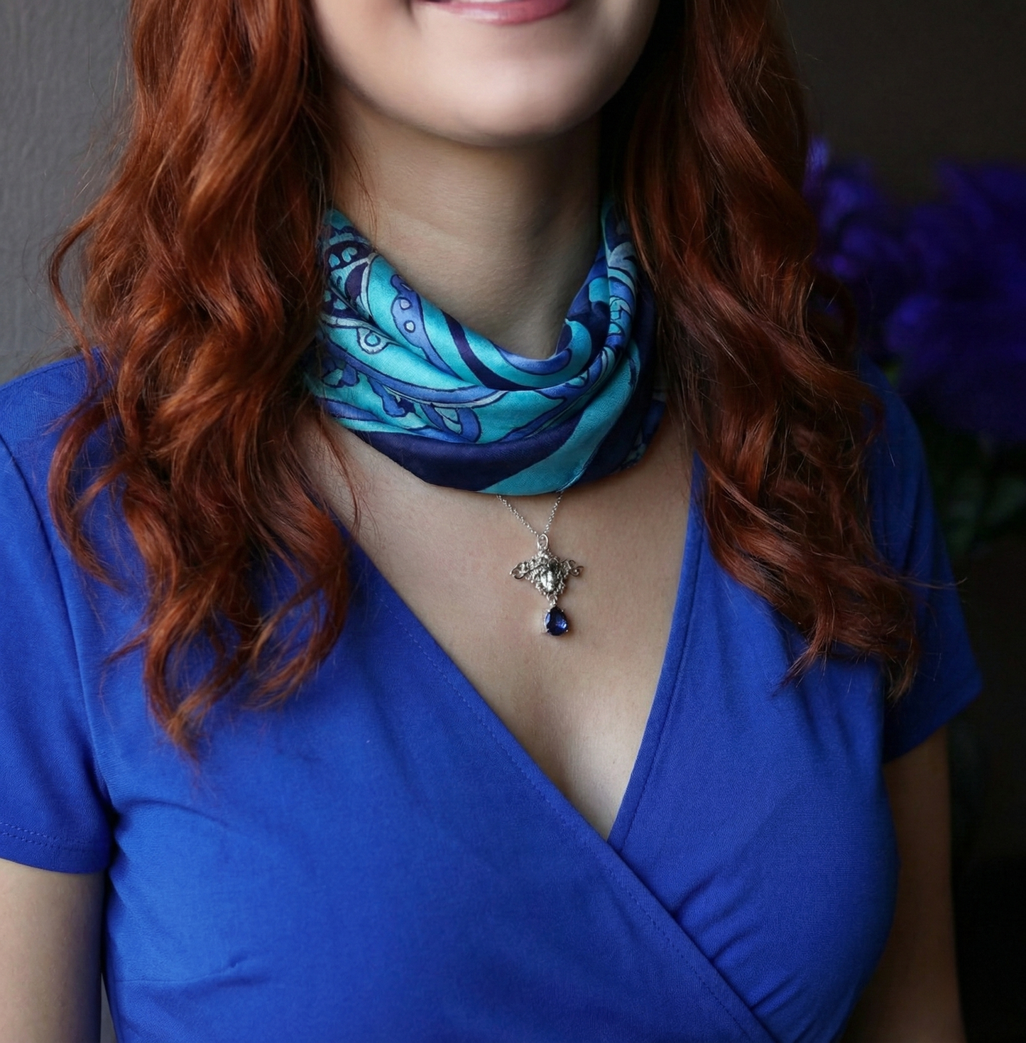 Medusa Damla Taşlı Kolye (Tüm Maden ve Taş Seçenekleri)