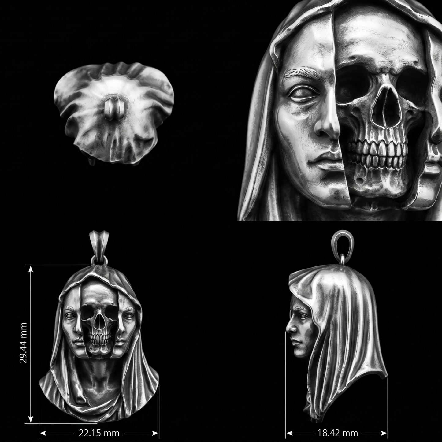 Memento Mori 925 Gümüş Kolye