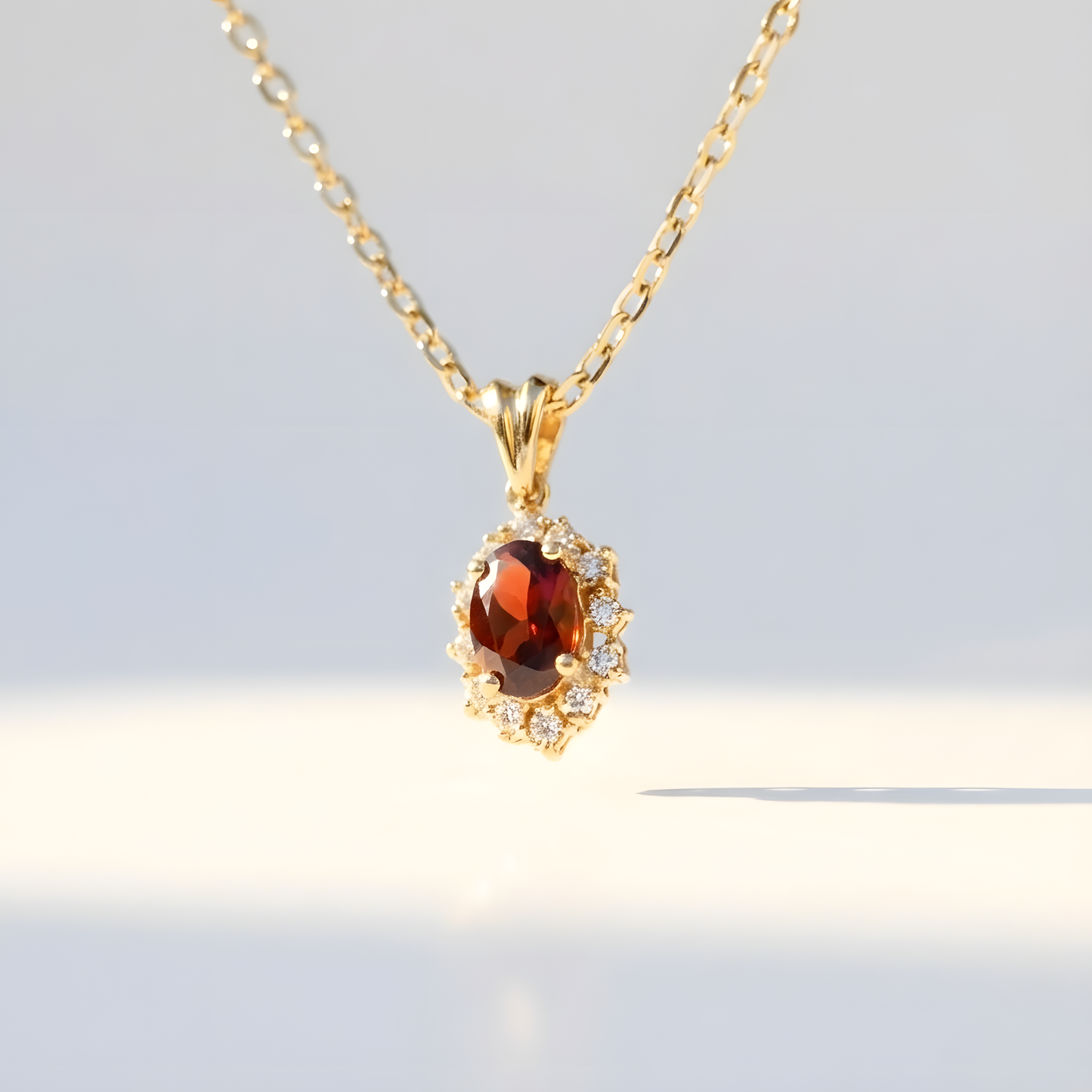 Oval Safir ve Mozanit Taşlı 925 Gümüş Kolye (Tüm Taş ve Maden Seçenekleri)