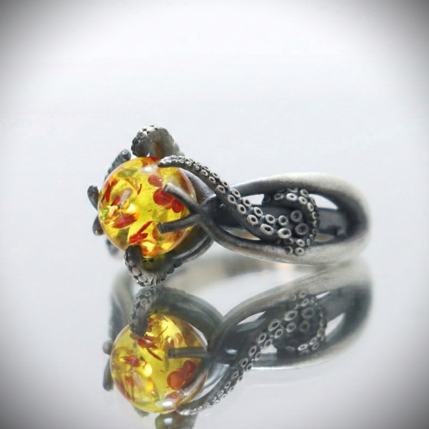 Ahtapot Yüzük (Tüm Taş ve Maden Seçenekleri)