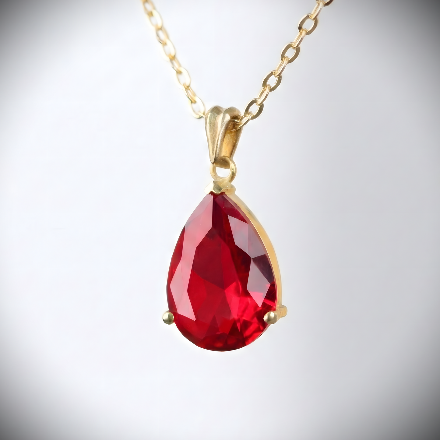 Damla Taşlı Kolye (Tüm Taş ve Maden Seçenekleri)