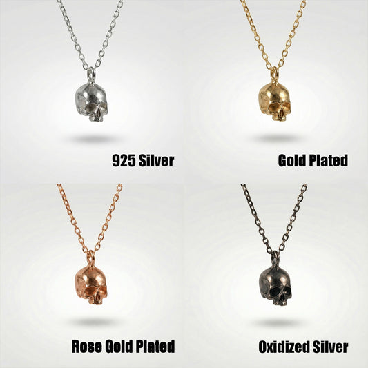 Mini Mini Skull 925 Silver Necklace
