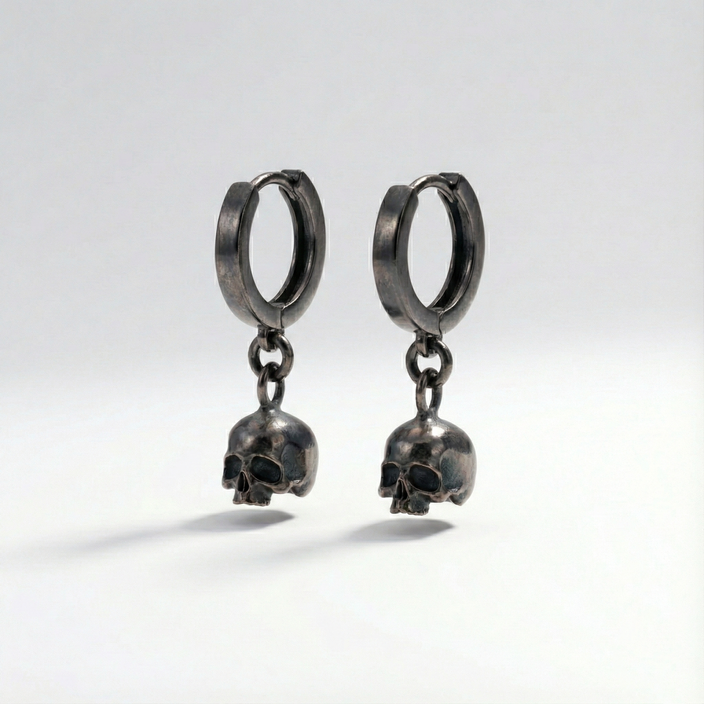 Mini Mini Skull 925 Silver Earrings