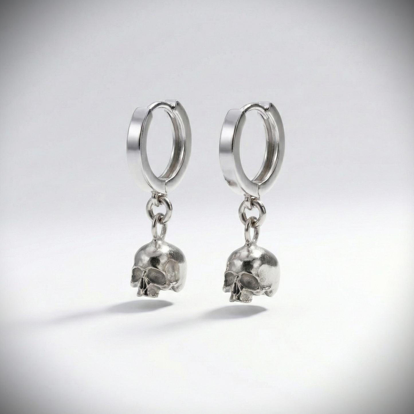 Mini Mini Skull 925 Silver Earrings