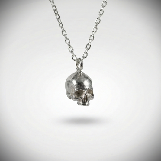 Mini Mini Skull 925 Silver Necklace