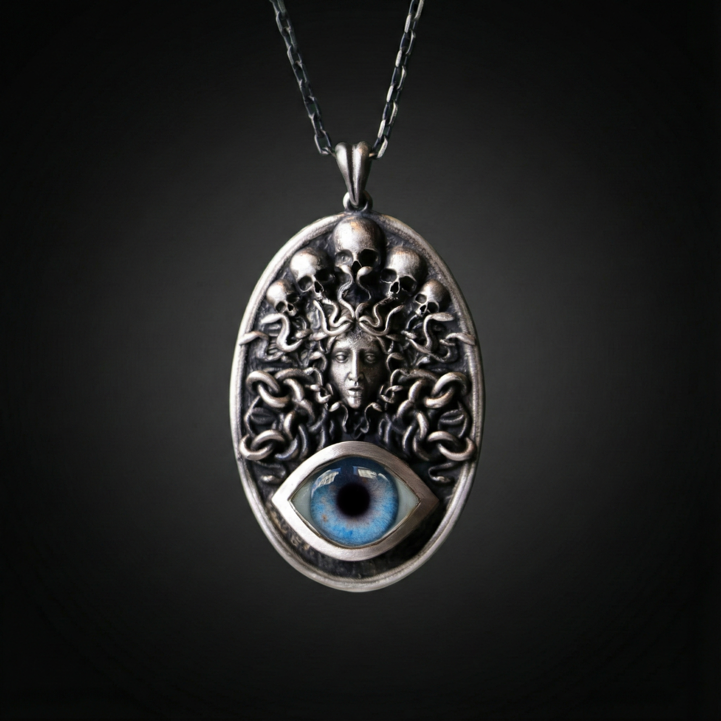 Ouroboros Blue Eye Necklace