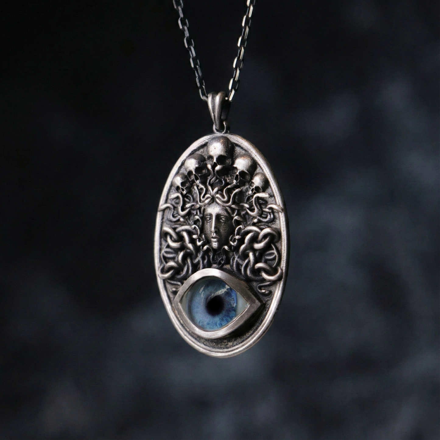 Ouroboros Blue Eye Necklace