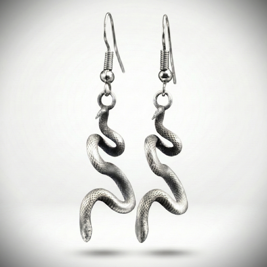 925 Silver Snake Earrings