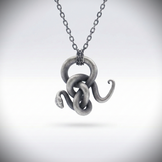 Mini Mini Skull 925 Oxidized Silver Necklace