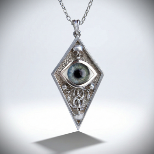Hazel Eye Large 925 Silver Necklace