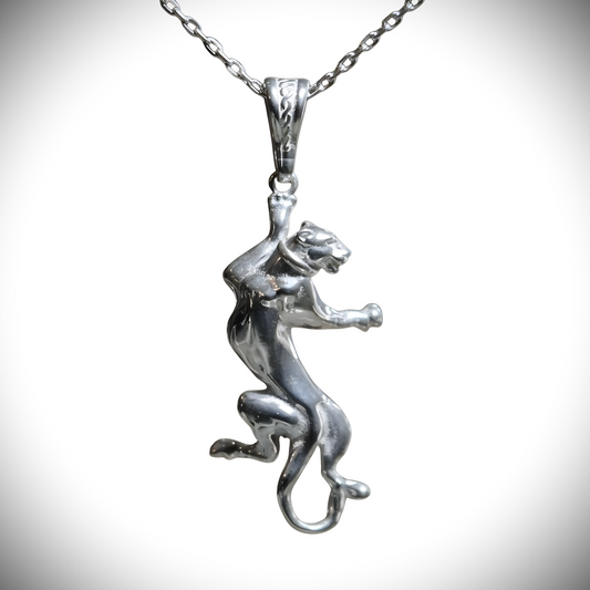 Tiger 925 Silver Gold Plated Necklace