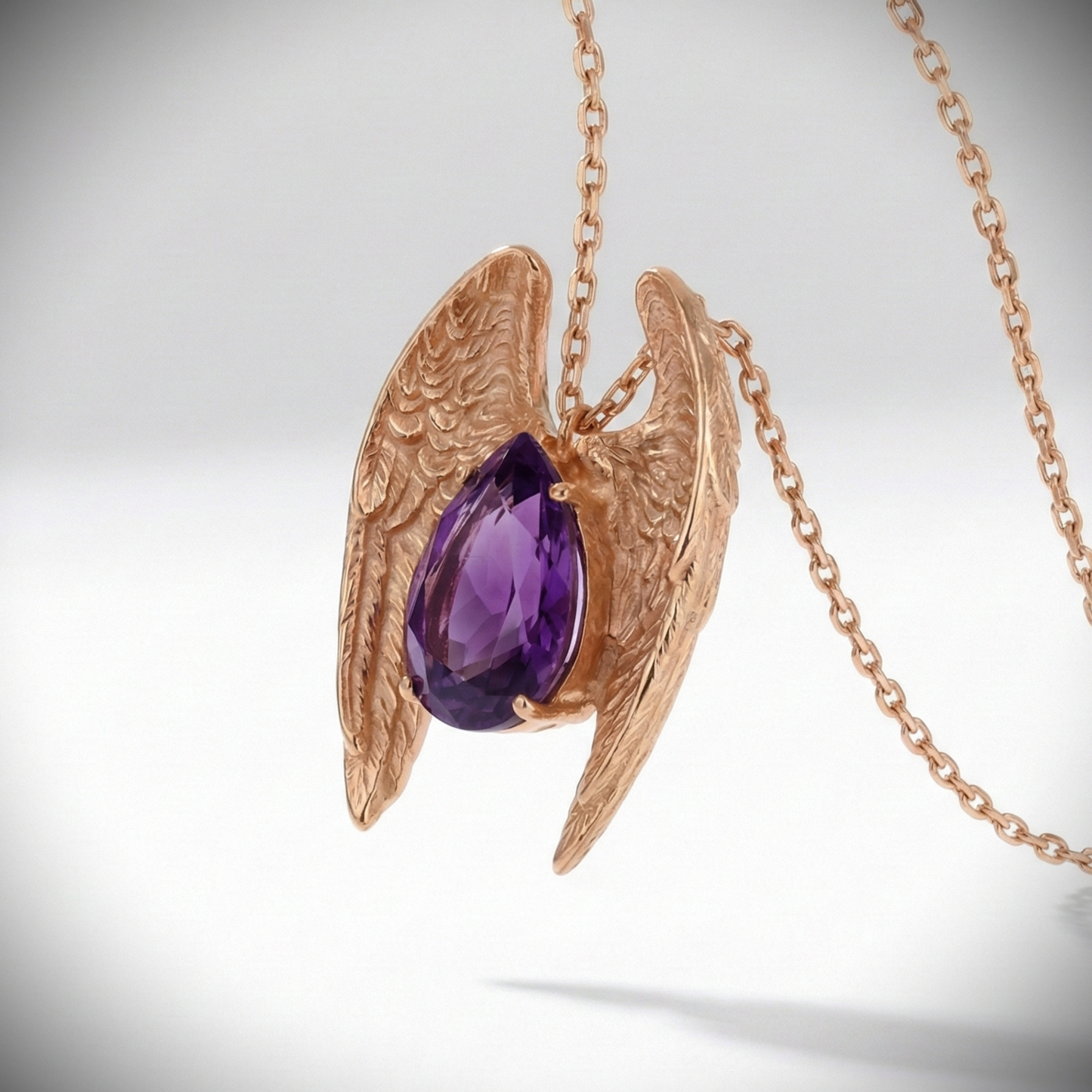 Coiled Snake 925 Silver Rose Gold Plated Necklace