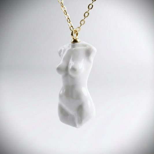 Marble Lion 925 Silver Gold Plated Necklace
