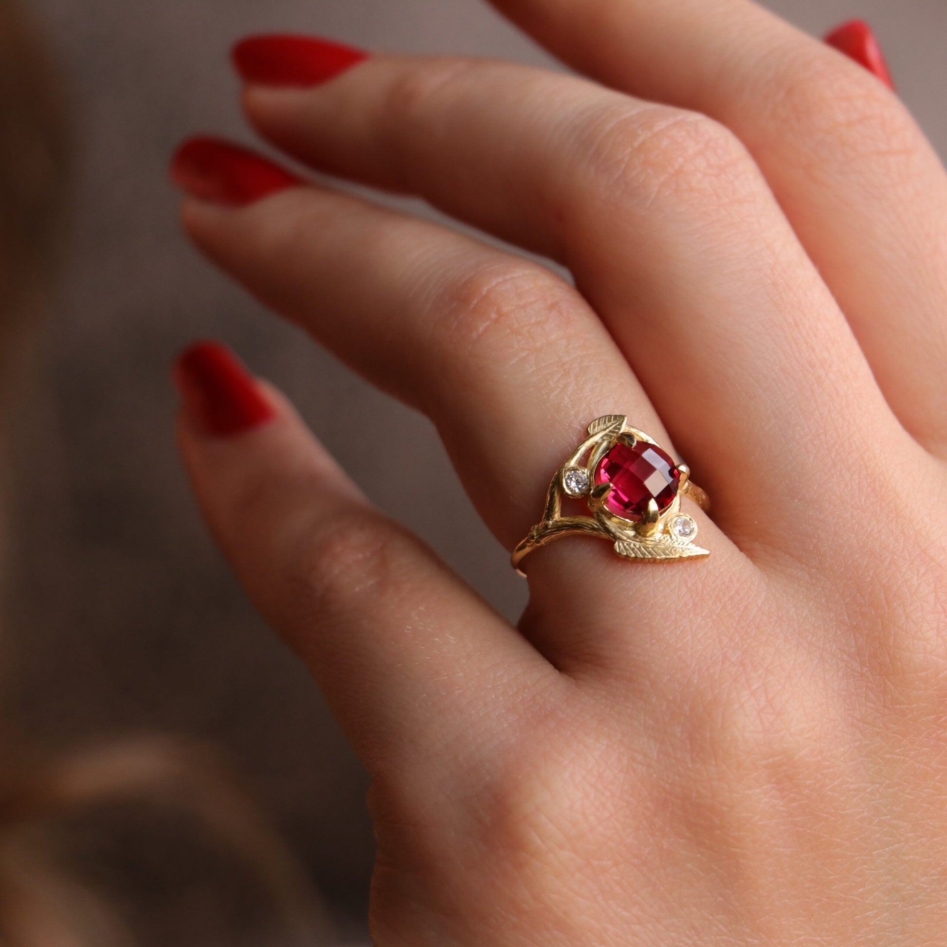 Gold Plated Gold Ring Design With Ruby Stone Gold Ruby Design